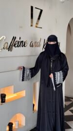 Luxury Abaya Tasnel – Stylish Karcupi Work with Koti, Belt & Hijab - Image 6