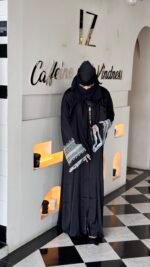 Luxury Abaya Tasnel – Stylish Karcupi Work with Koti, Belt & Hijab - Image 5